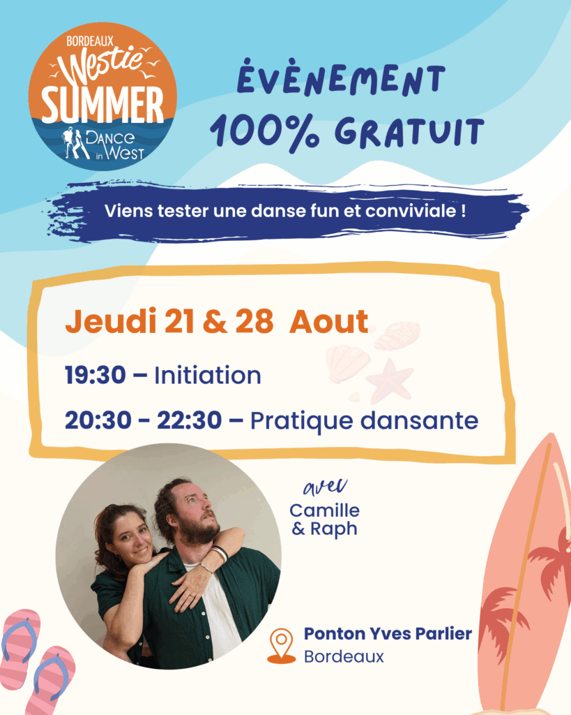 initiation gratuite west coast swing - 21 et 28 aout - bordeaux